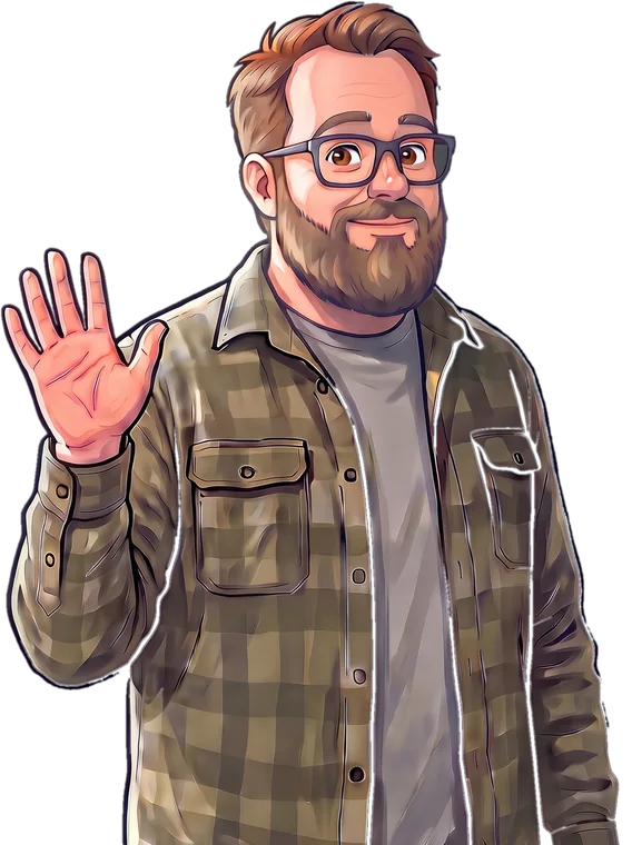 The DropDad waving hello